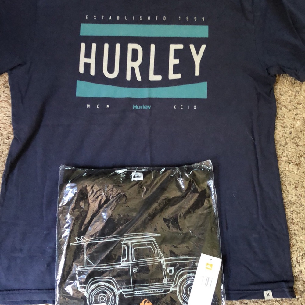 Men’s Size Medium T-shirts. Hurley & Quiksilver